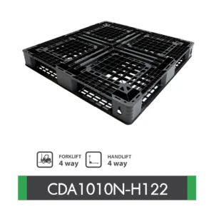 พาเลทพลาสติกส่งออก : CDA1010N-H122 Size : 1,000 x 1,000 x 120  mm.