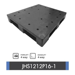 พาเลทพลาสติกอุตสาหกรรมอาหารและยา : JHS1212P16-1 Size : 1,200 x 1,200 x 160 mm.