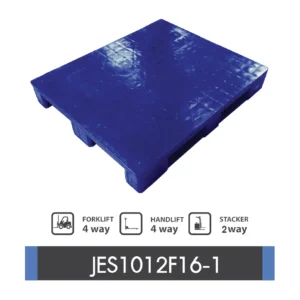 พาเลทพลาสติกอุตสาหกรรมอาหารและยา : JES1012F16-1 Size : 1,000 x 1,200 x 160 mm.