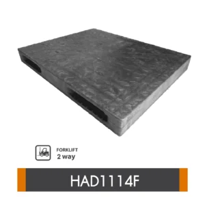 พาเลทพลาสติกขนาดใหญ่ : HAD1114F Size : 1,100 x 1,400 x 142 mm.