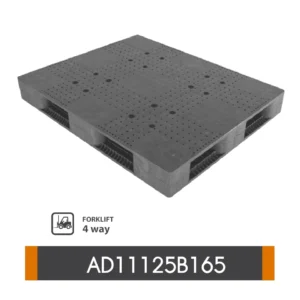 พาเลทพลาสติก : AD11125B165 Size : 1,100 x 1,250 x 165 mm.