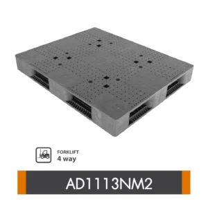 พาเลทพลาสติก : AD1113NM2 Size : 1,100 x 1,350 x 160 mm.