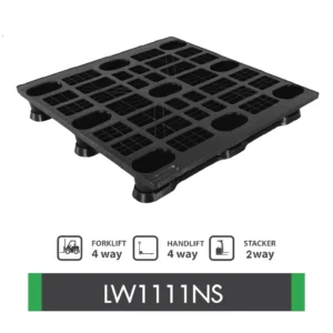 พาเลทพลาสติกส่งออก  : LW1111NS Size : 1,100 x 1,100 x 150 mm.