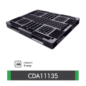 พาเลทพลาสติกส่งออก : CDA11135 Size : 1,100 x 1,350 x 120 mm.