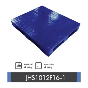 พาเลทพลาสติกอุตสาหกรรมอาหารและยา : JHS1012F16-1 Size : 1,000 x 1,200 x 160 mm.