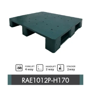 พาเลทพลาสติกสแนป : RAE1012P-H170 Size : 1,100 x 1,200 x 170 mm.