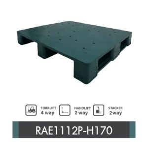 พาเลทพลาสติกสแนป : RAE1112P-H170 Size : 1,100 x 1,200 x 170 mm.