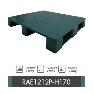 พาเลทพลาสติกสแนป : RAE1212P-H170 Size : 1,100 x 1,200 x 170 mm.