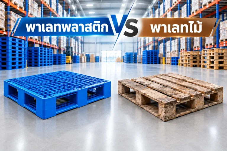 พาเลทพลาสติก VS พาเลทไม้ในคลังสินค้า
